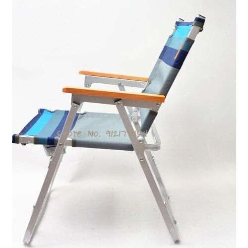 Outdoor Super Light Aluminum Alloy Folding Leisure Chair Director Chair Beach Fishing Chair Camping Barbecue Canvas Portable Rec