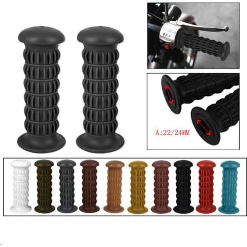 Universal Motorcycle Rubber Gel Hand Grips 7/8" 22mm Handlebar Sports Bike For Honda Yamaha Suzuki Kawasaki Cafe Racer Chopper