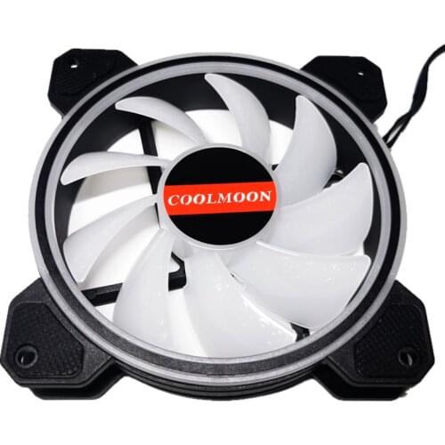 Light Three-generation Chassis Fan 12cm ARGB Full-color Dual-aperture Phantom Color Mute AURA5V3-pin Programmable