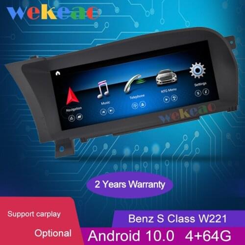 Wekeao 10.25" Touch Screen Android 10.0 Auto Radio For Mercedes Benz S Class W221 W216 Car Dvd Player GPS Stereo 4G BT 2005-2013