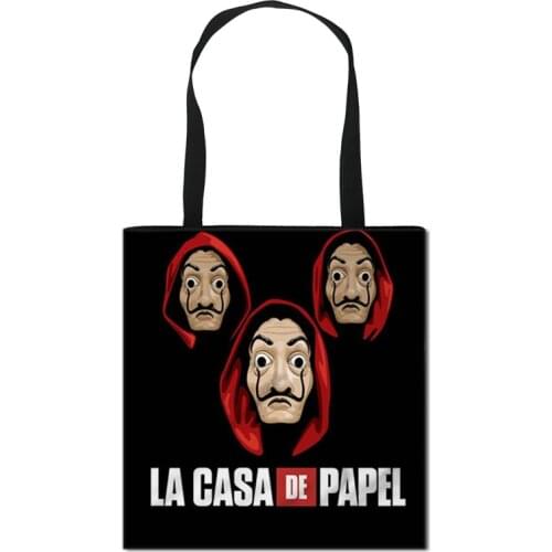 La Casa De Papel Women Shopping bag Bella Ciao Money Heist Handbag House of Paper Lacasa De Papel Large Capacity Shoulder bag
