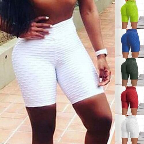 2021 Women Yoga Shorts Gym Sport Pocket Slim Fit High Waist Shorts Sport Running Work Out Summer Sports Yoga Shorts