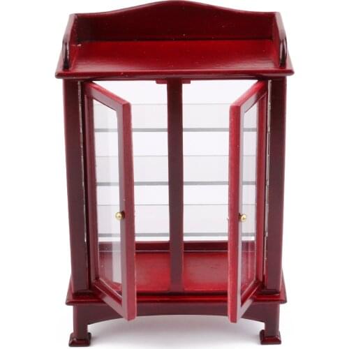 1:12 Dollhouse Miniature Wooden Kitchen Cabinet Model Doll House Furniture Set 4 Layers Design