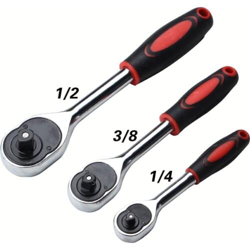 1Pcs Automatic quick release ratchet wrench 1/2 3/8 1/4 24/72 teeth Ratchet Wrench Telescopic Flexible Car repair tools