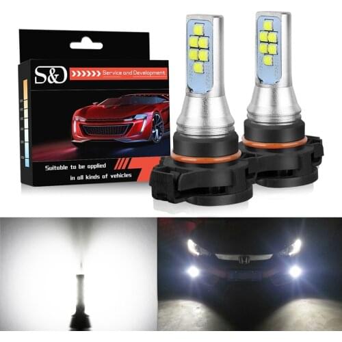 2pcs 1400LM H16 LED Bulbs Canbus Fog Light Cree Chips 12V Car Lights Daytime Running Light DRL Lamp Driving Bulb Auto