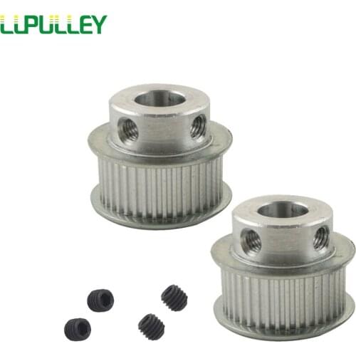 2PC MXL 40T Timing Pulley Wheel Bore 5/6/6.35/7/8/10/12/14/15/16/17/19/20mm Timing belt Pulley Width 11mm Aluminum Motor Pulley