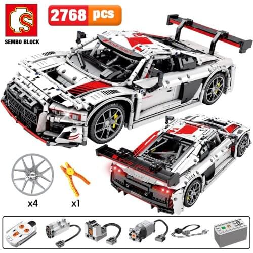 2768pcs City Remote Control Sports Vehicles Building Blocks Creator Electric RC/non-RC Racing Car MOC Model Bricks Toys for Kids