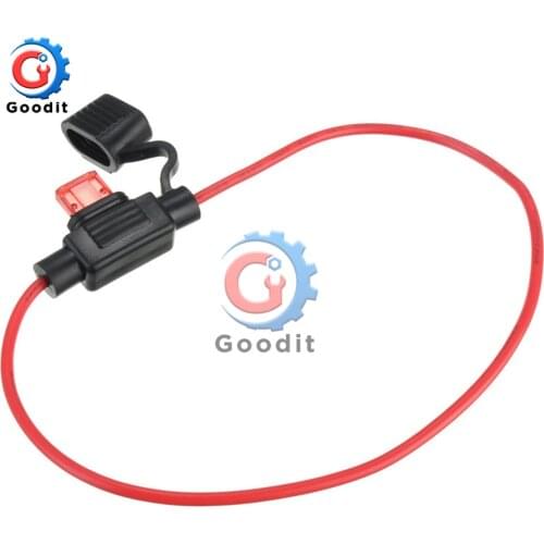 5pcs Waterproof Power Socket Mini Blade Type In Line Fuse Holders with 10A Fuse Car Replacement Fuses