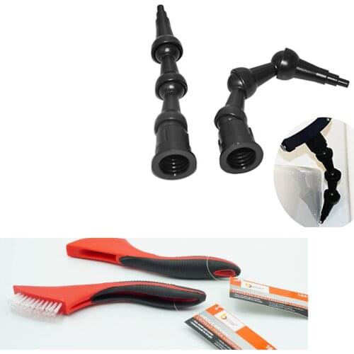 Free Shipping 5sets Per Order 2pcs Revolving 360 degree bent 45degree bent nozzle All Corner Uses and 2pcs Grout Cleaning Brush