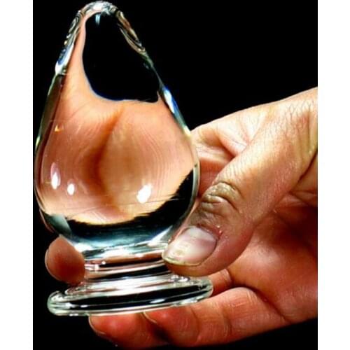 9.5*5cm Big Glass Butt Plug Dildo Large Anal Beads G-Spot Stimulator Massager Crystal Sex Toy Female Masturbation Sex Product