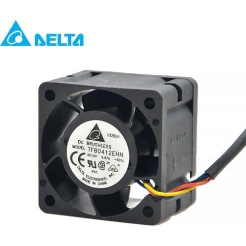 For delta TFB0412EHN PWM 4CM 40MM PWM 15,000RPM 26cfm DC 12V 0.87A server inverter cooling fans blower Case