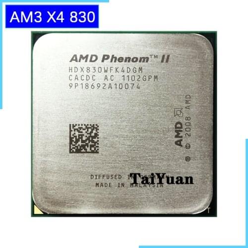 AMD Phenom II X4 830 2.8 GHz Quad-Core CPU Processor HDX830WFK4DGM Socket AM3