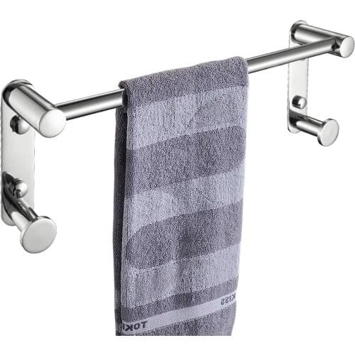 SUS 304 Stainless Steel Hanger Wall Mounted Mirror Polished Towel Ring Towel Bar With Clothes Hook,With Bathroom Accessories