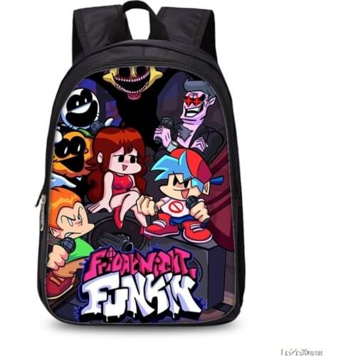 Game 3D Friday Night Funkin Backpack Children 12/16Inch Bookbag Kindergarten School Gift Women HipHop Travel Rucksack Kids Bag