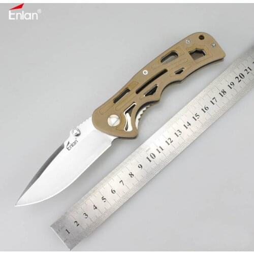 Enlan EM-03 New Design 8Cr13Mov Blade G10 Handle Folding Knife Camping survival Pocket Knife Utility Tactical Hunting EDC Tool