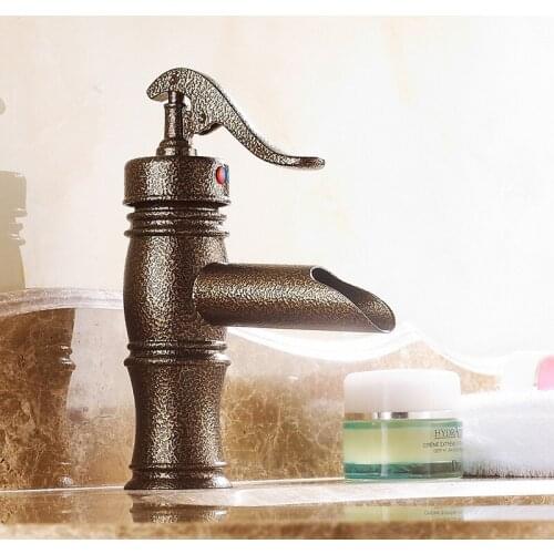 European new brass single hole basin faucet under counter basin faucet straight faucet simple faucet