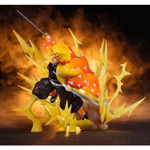 Anime Demon Slayer Kimetsu No Yaiba Zero Agatsuma Zenitsu Manga Statue Figurines PVC Action Figure Collectible Model Toys