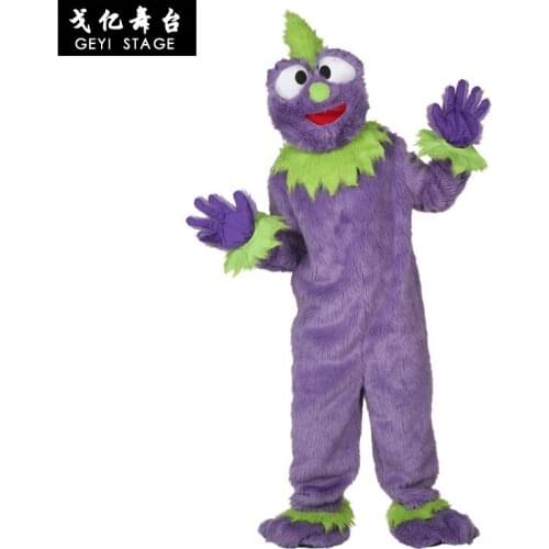 Grimace Purple Monster Mascot Costume Adult Cartoon Character Outfit Halloween Cosplay Costume Adult Cute Purple Plush Clothing