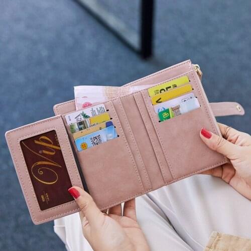 Short Wallet for Womens Wallet student Handbag Purse Female Coin Burse Money Bag Card Holder PU Leather Hasp Wallets Carteira