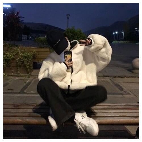 Jacket Women Faux Fur Coat Winter Lamb Wool Cotton-Padded Jacket Coat Top Women Veste Femme