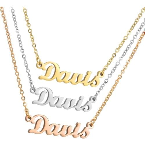Any Personalized Name Necklace alloy pendant Various font text fascinating pendant custom name necklace Personalized necklace