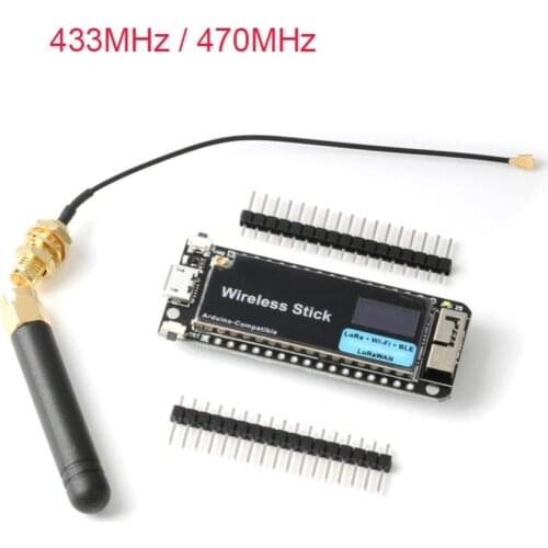 433MHz/470MHz ESP32 LoRa OLED Display Development Board Module SX1276 LoRaWAN Protocol WIFI BLE with Antenna For Arduino IDE