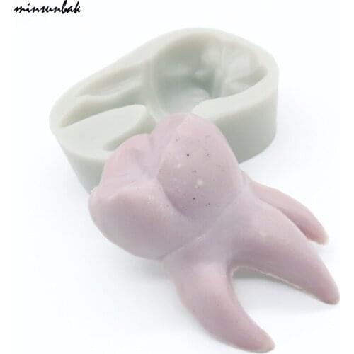 Minsunbak 3D Large Tooth Silicone Mold Gum Shape Handmade Soap Mold Candle Mold Handmade Chocolate Clay Molds