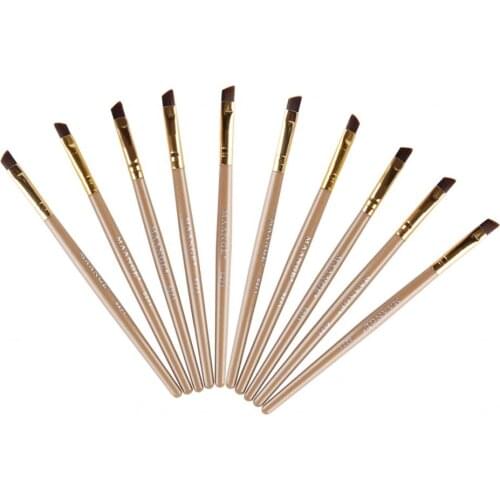 10x Eyebrow Shaping Brush Set Plastic Handle Precision Brow Liner Definer