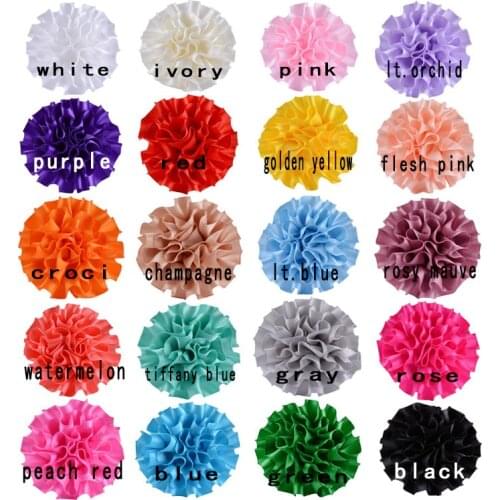 Nishine 120pcs/lot Polyester Ribbon Flower Hair Accessories DIY Accessories Boutique Hair Flower Party Decoration