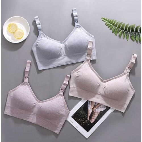 Meibone pregnant womens underwear gathers anti-sagging breastfeeding breastfeeding bra without steel ring pregnancy breastfeedi