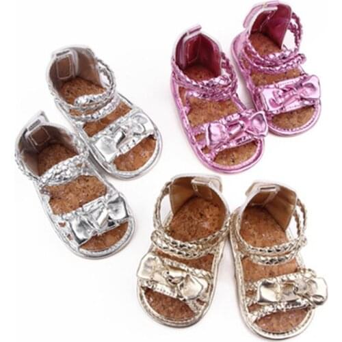 2021 new baby Velcro sandals breathable thick-soled baby shoes Roman woven toddler shoes