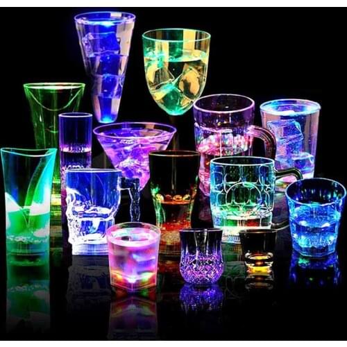 Novelty LED Whisky Shot Drink Glass Cup Flashing Beer Bar Party Wedding Club Home Decoration For Glow Party Supplies