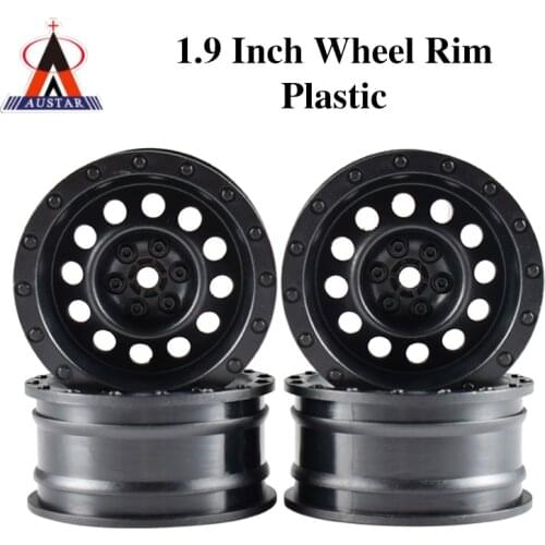 High Quality AUSTAR 4PCS 1/10 RC Car Plastic 1.9 Inch Wheel Rim for Axial SCX10 AXI03007 Tamiya CC01 D90 RC Crawler Wheel Hex