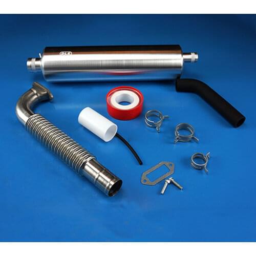 Original DLE Long Muffler Canister Exhaust Set & Parts for DLE170 Gasoline Engine