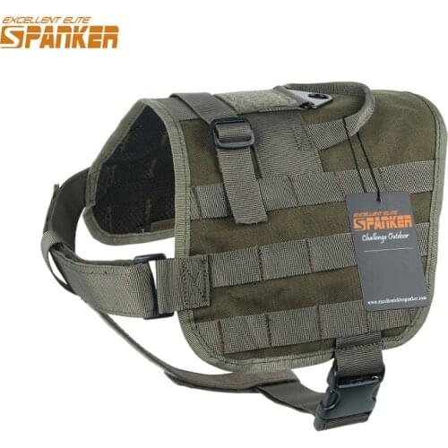 EXCELLENT ELITE SPANKER Training Dog Harness Tactical Vest Molle Compact Vest Harness Nylon Dogs Vest
