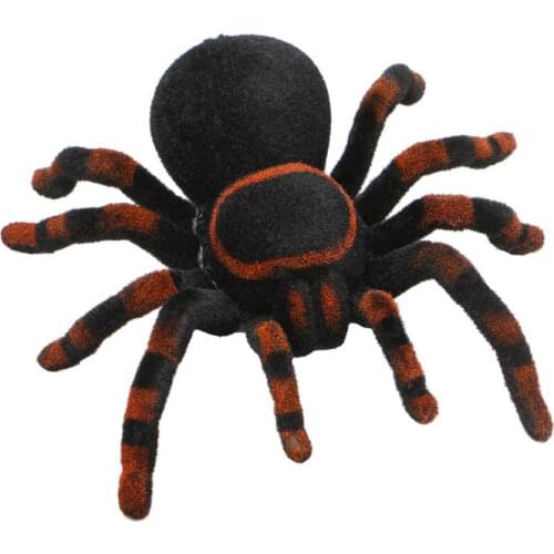 Halloween Remote Control Spider Soft Scary Plush Creepy Infrared RC Tarantula Kid Gift Toy Gift