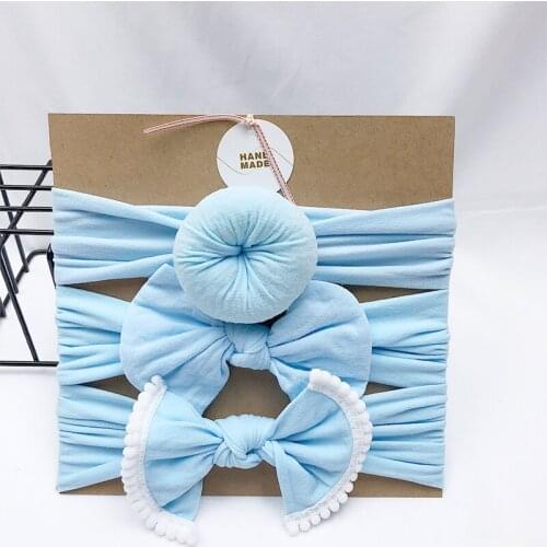 Baby Headband For Kids Girls For Children Print Nylon Bowknot Hair Bands Infant Turban Newborn Headband For Girl 3pcs/lot