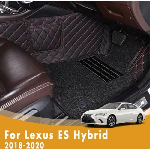 RHD Luxury Double Layer Wire Loop Car Floor Mats For Lexus ES Hybrid 2020 2019 2018 Carpets Rugs Car Accessories Foot Pads Cover