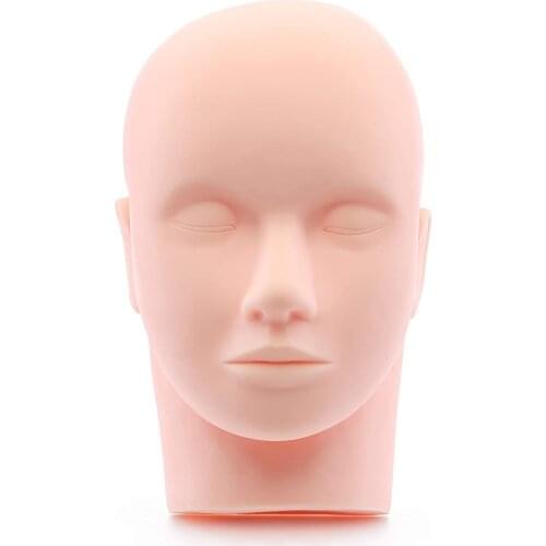 Silicone Flat Model Heads Extensions Makeup Tools Practice Lash Rubber Eyelash Extension Training Mannequin Head