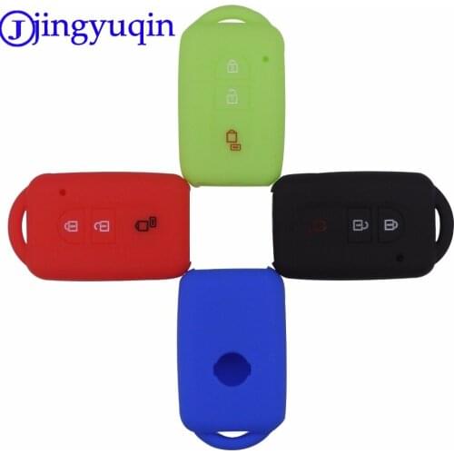 Jingyuqin 3 Buttons Remote Car Key Silicone FOB Case Cover Shell Protect For Nissan Duke MICRA QASHQAI JUKE X-Trail NAVARA