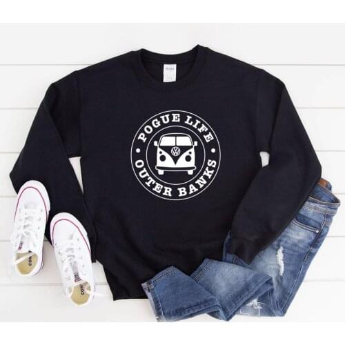 Outer Banks Sweatshirt Pogue Life OBX Hoodie Outer Banks Tv Show Pullover North Carolina Paradise on Earth Harajuku Sweatshirts