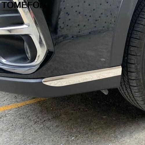 TOMEFON For Subaru Forester SK 2018 2019 2020 Front Rear Bumper Protector Sticker Cover Trim ExteriorAccessories Stainless Steel