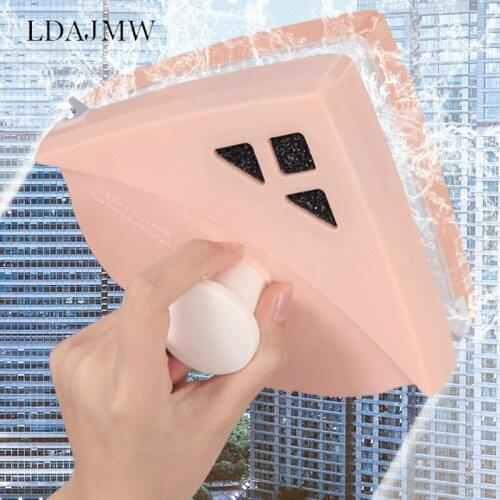 High-rise Building Window Triangular Magnetic Double-sided Glass Cleaner Household Cleaning Tool Wiper Scrubbing Door And Window