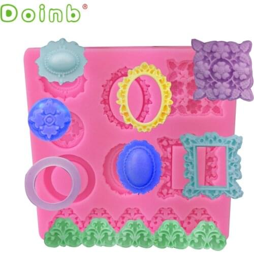 Jewelry Gem Collection Frame Shape Silicone Mold Chocolate Mould for Baking Cake Tool DIY Sugarcraft Decoration Tool