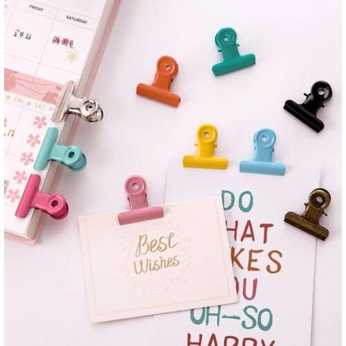 Sharkbang 3PCS Kawaii Vintage Metal Binder Paper Clip Photo Card Memo File Office Clip 3CM School Stationery
