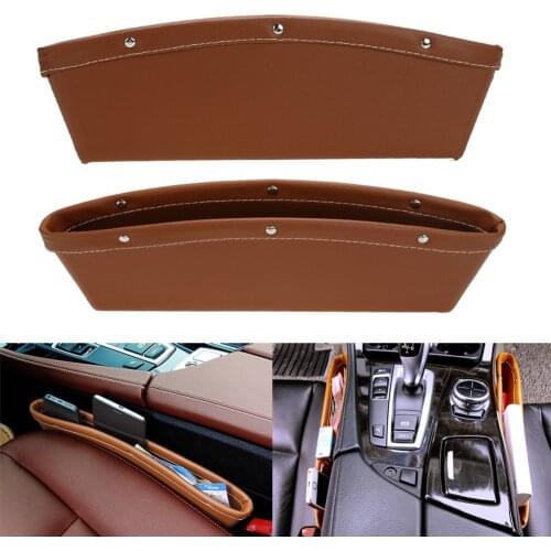 1 PCS Creative Car Storage Box Leather Auto Car Seat Gap Pocket Catcher Organizer Leak-Proof Storage Box Car Trunk Bag Container