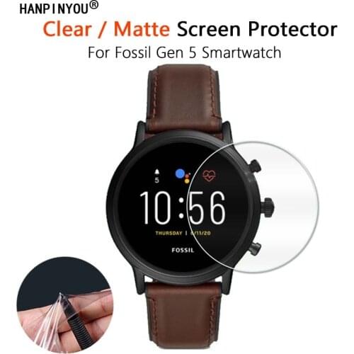 10Pcs For Fossil Gen 5 Gen5 Smartwatch Julianna Carlyle Garrett HR Clear / Matte Screen Protector Soft Film -Not Tempered Glass