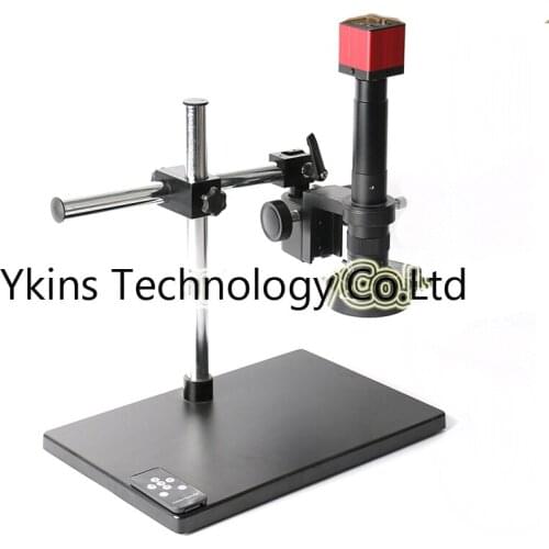 1080P 1/2.7" 60F/S HDMI VGA Industry Microscope Camera IR Remote control 60F/S + 180X 300X C-mount Lens for Phone Tablet Repair