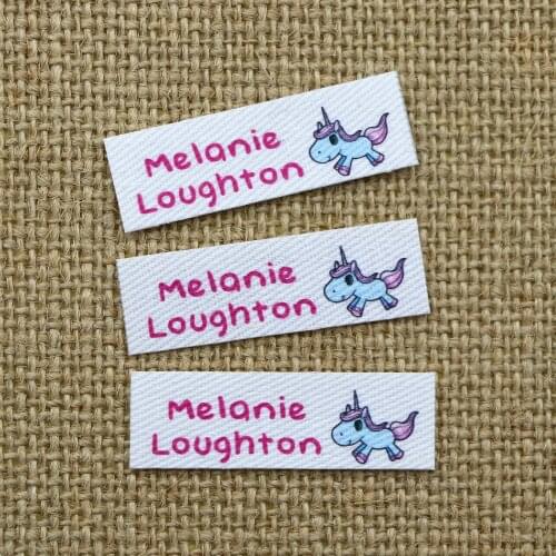120 piece Custom logo labels, Name iron on label, Custom Clothing tags, Organic Cotton Labels(YT089)