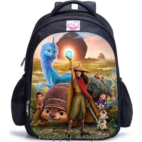 16 Inch Raya and The Last Dragon Backpack Casual Cartoon Primary Boy/girl Daily Bags Funny Kawaii Mochila Travel Schoolbags